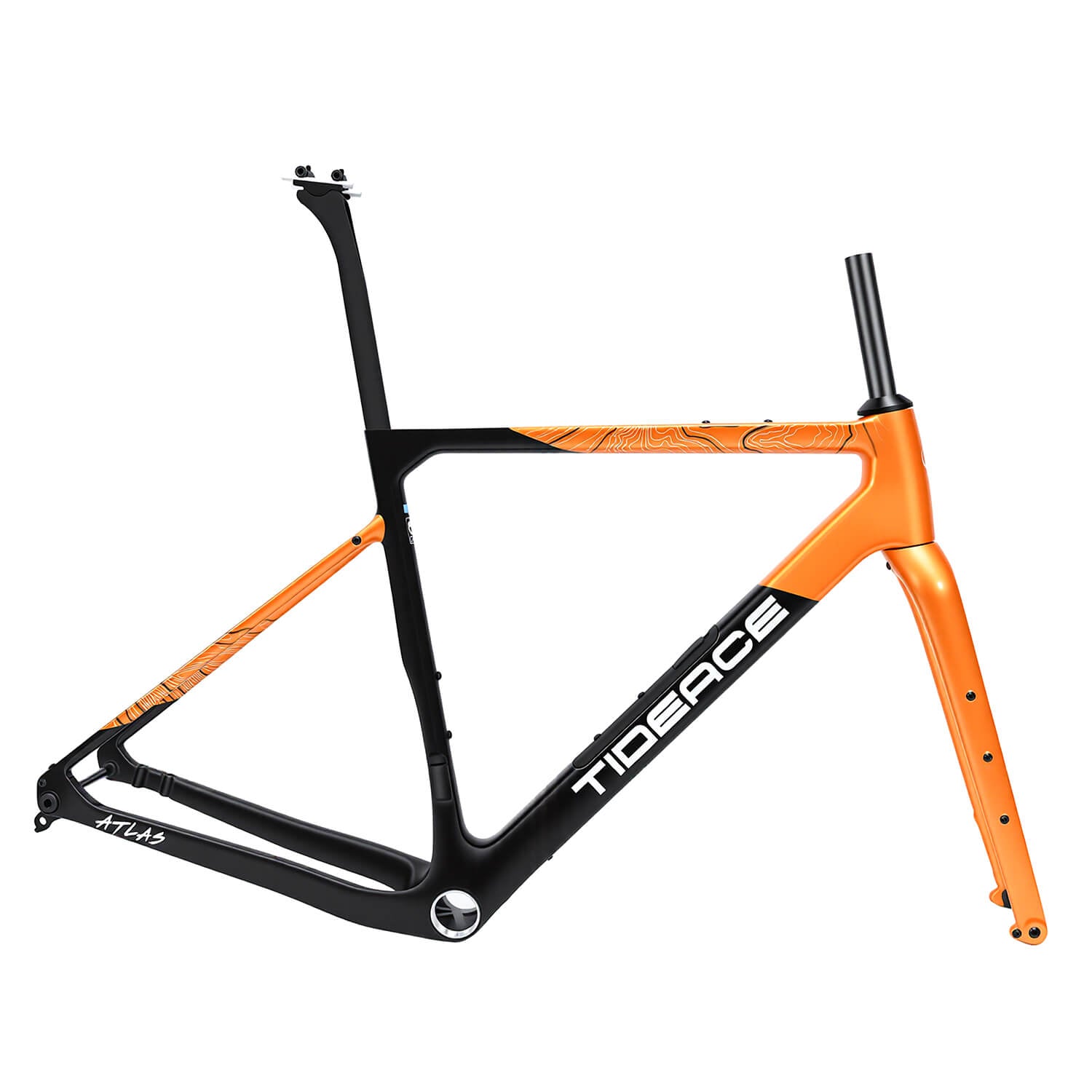 steel or carbon gravel bike T1000 Carbon Gravel Bike Frames 700*47C Super Light 59cm / Customized Color+ Tideace Decal