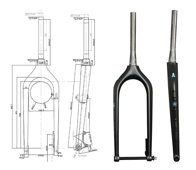 26er fat bike front fork