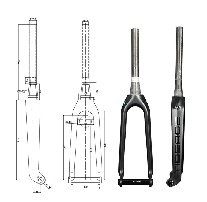 BMX carbon fork