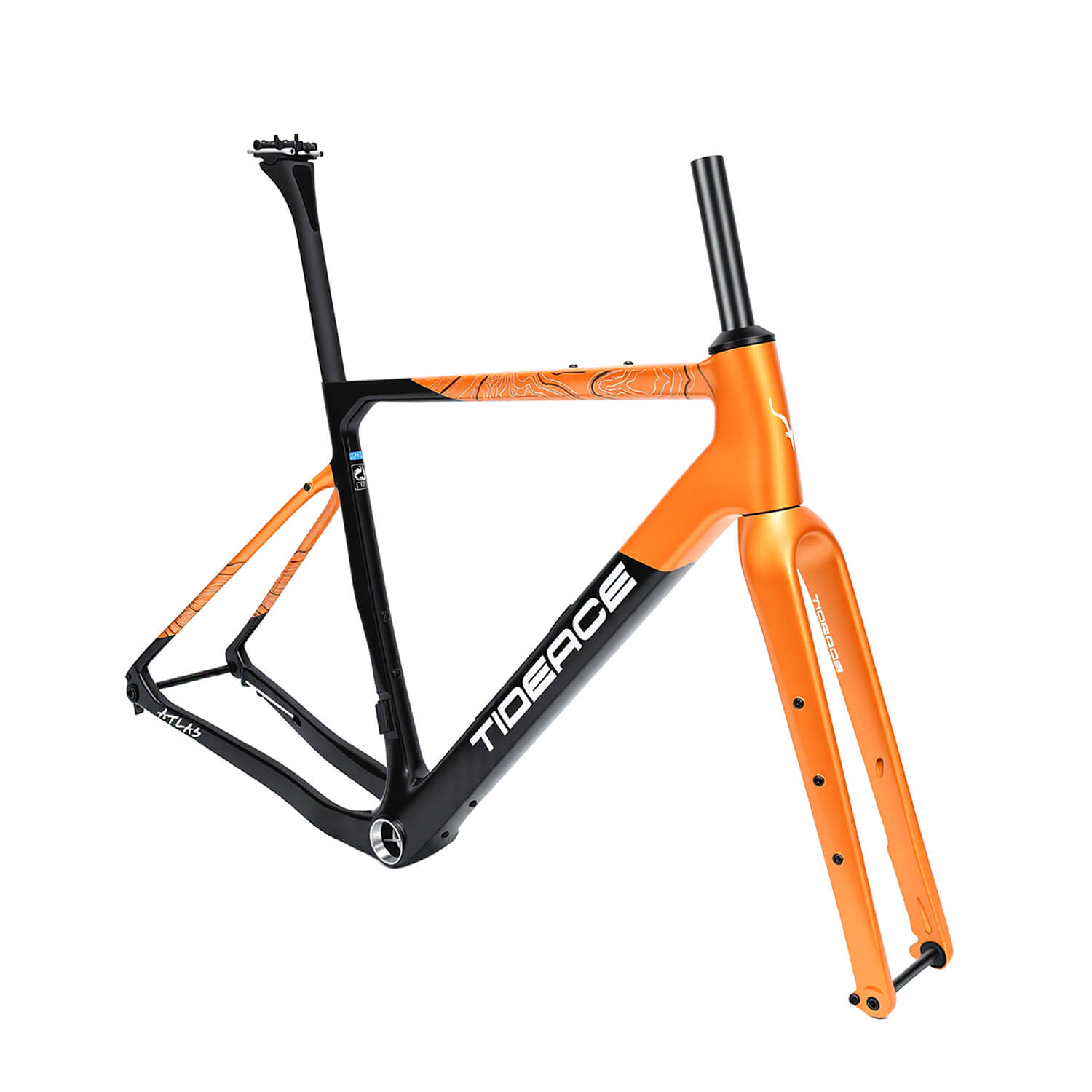 gravel bike framesets T1000 Carbon Gravel Bike Frames 700*47C Super Light 59cm / Customized Color+ Tideace Decal