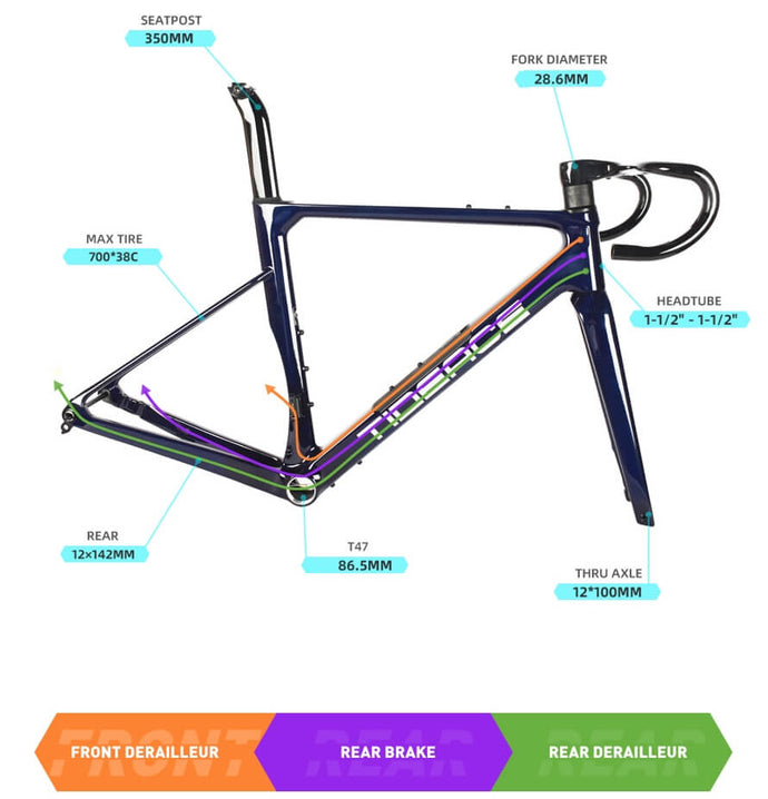 R301D All-Road-Fahrradrahmen – TIDEACEBIKE