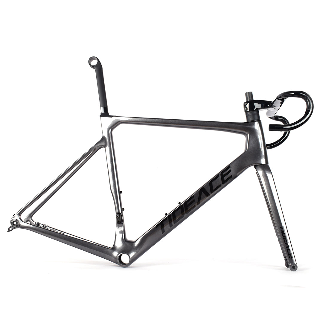black matte carbon bike frame