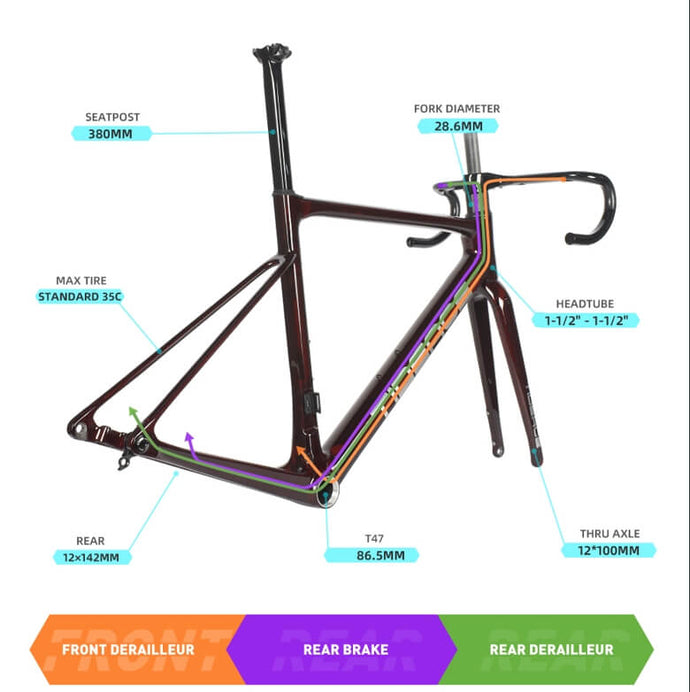 fahrradrahmen röntgen FM-CR266 Ultraleichter Rennradrahmen – TIDEACEBIKE