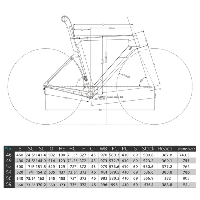 Tideacebike T1000 Carbon Road Racing Aero Fahrradrahmen EPS FM-CR08 – TIDEACEBIKE