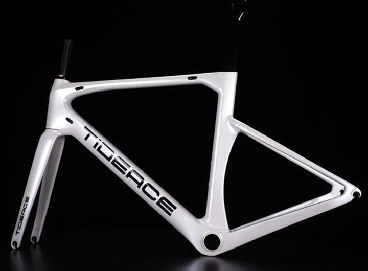 white carbon road frame